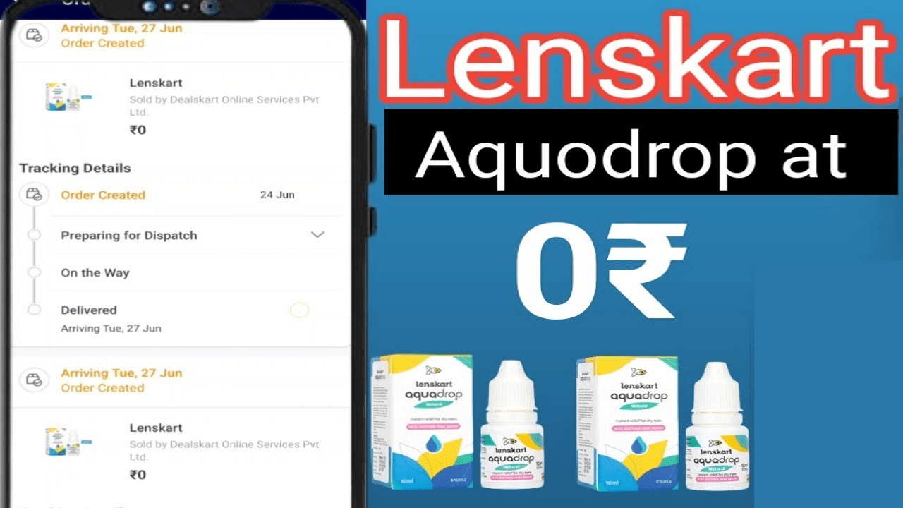 Lenskart Aquadrop Natural Eyedrops Free Just Pay ₹30