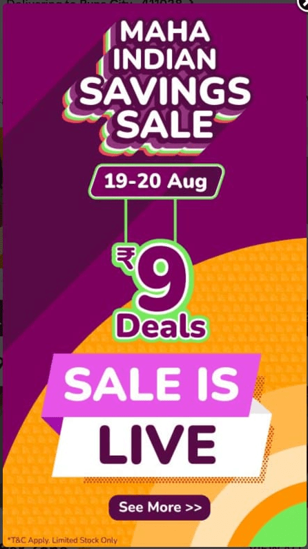 Meesho Maha Indian Savings Sale 19th to 20th August 2023