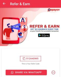 ePayon App Refer and Earn Free Cash