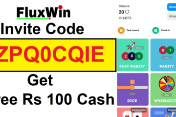 Download APK FluxWin Invite Code Get Free ₹100 Cash