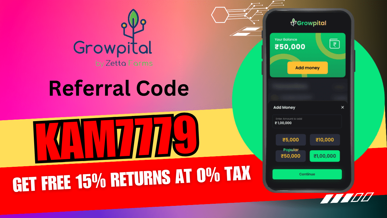 Download APK Growpital Referral Code Get 15% Returns