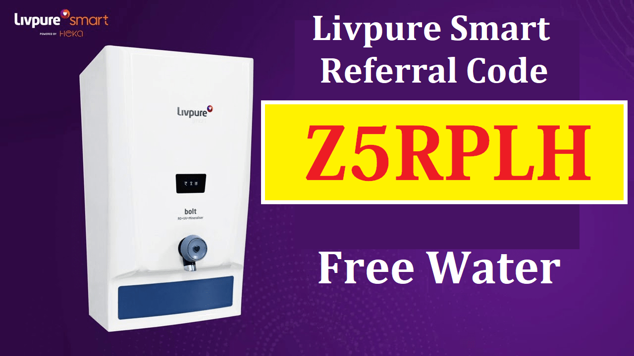 Livpure Smart Referral Code Z5RPLH ₹100 Discount
