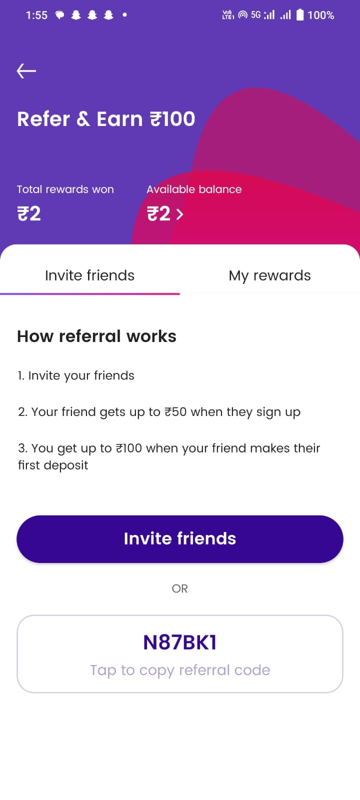Spense Refer and Earn Free Scratch Card