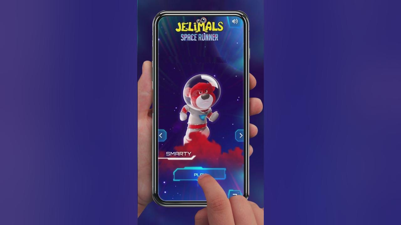Jelimals Running Space Game QR Scan Win Free Laser Shooter