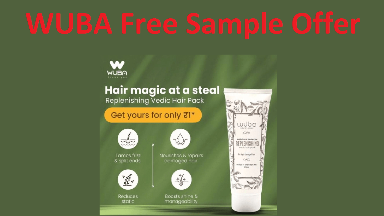 WUBA Free Sample Offer Claim Vedic Hair Pack at Just ₹1