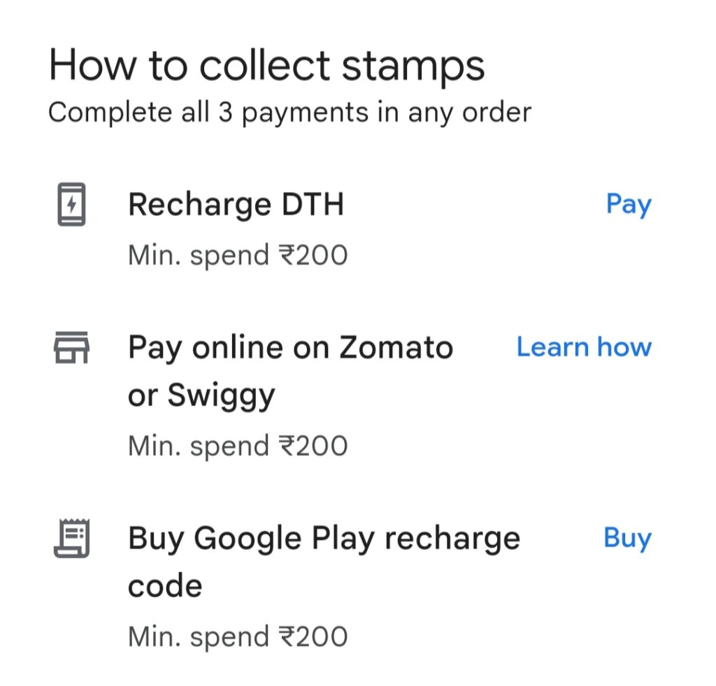 Google Pay Funzone Task Complete to win free scratch card