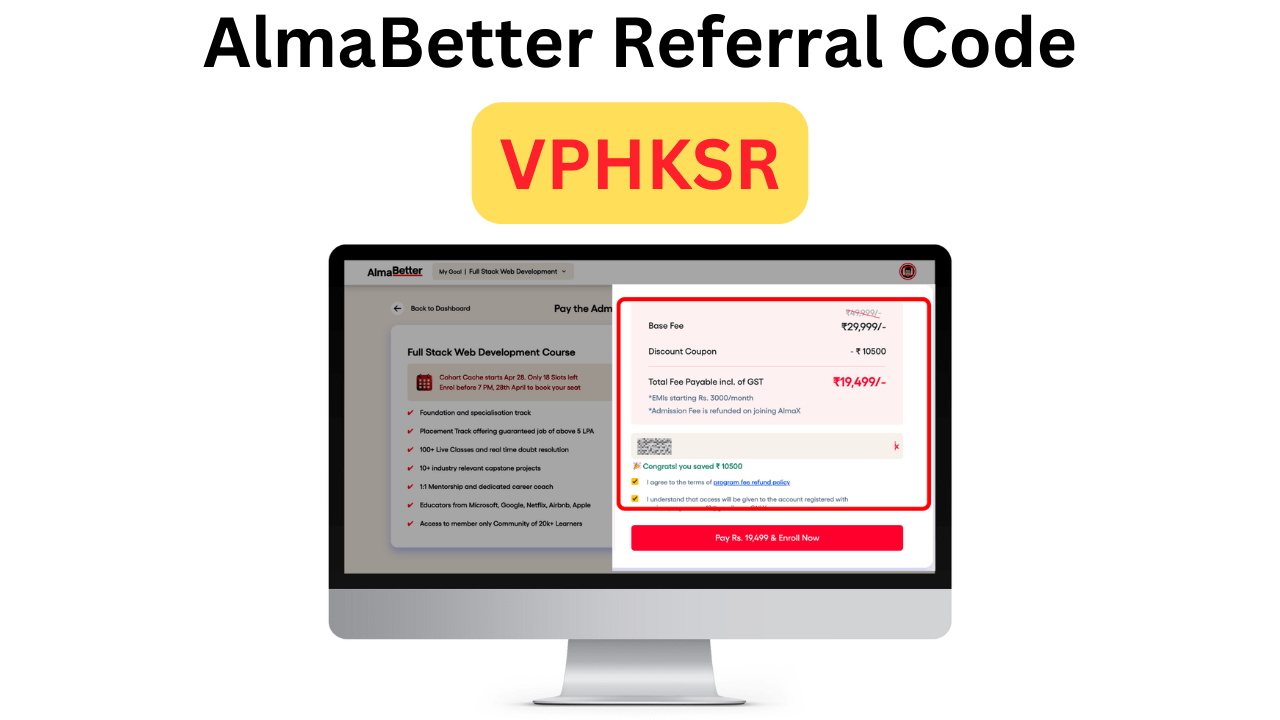 Download APK AlmaBetter Referral Code Get Free Rs 15000 Cash