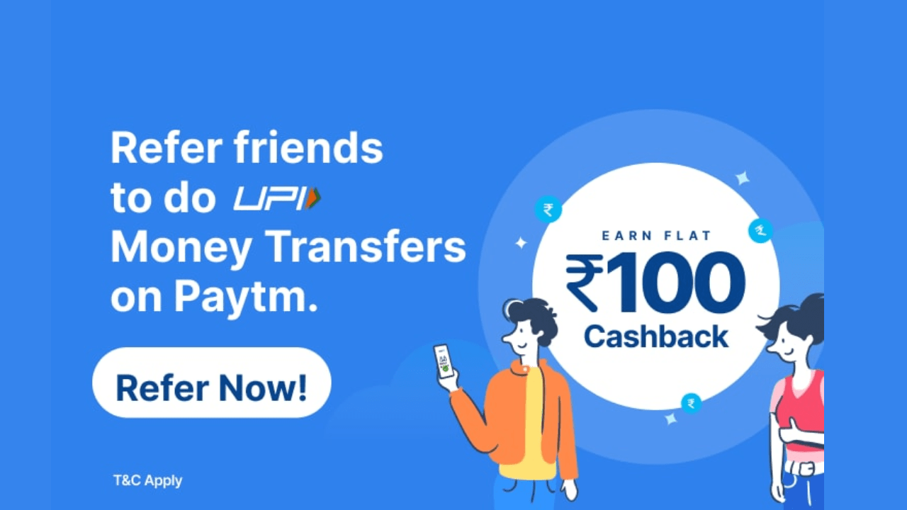 Paytm Referral Code Get Free Rs 100 Cash Rewards