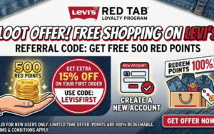 Levi's Red Tab Referral Code Get Free 500 Red Points
