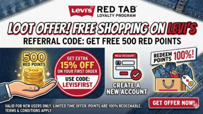 Levi’s Red Tab Referral Code Get Free 500 Red Points